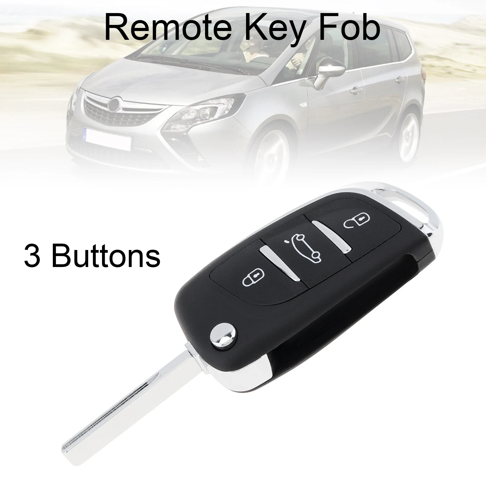 

3-кнопочный автомобильный брелок для ключей, подходит для Citroen C2 C3 C4 C5 C6 C8 VA2 HU83 бит, откидной складной чехол для дистанционного управления, замена