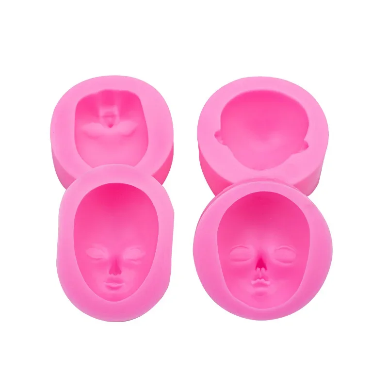 DIY Girl Face Silicone Mold Fondant Molds Cake Decorating Tools Woman Mask Mould Polymer Clay Resin Molds