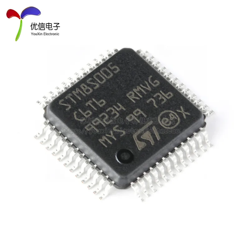 10PCS Original authentic STM8S005C6T6 LQFP-48 16MHz/32KB flash memory / 8-bit microcontroller -MCU