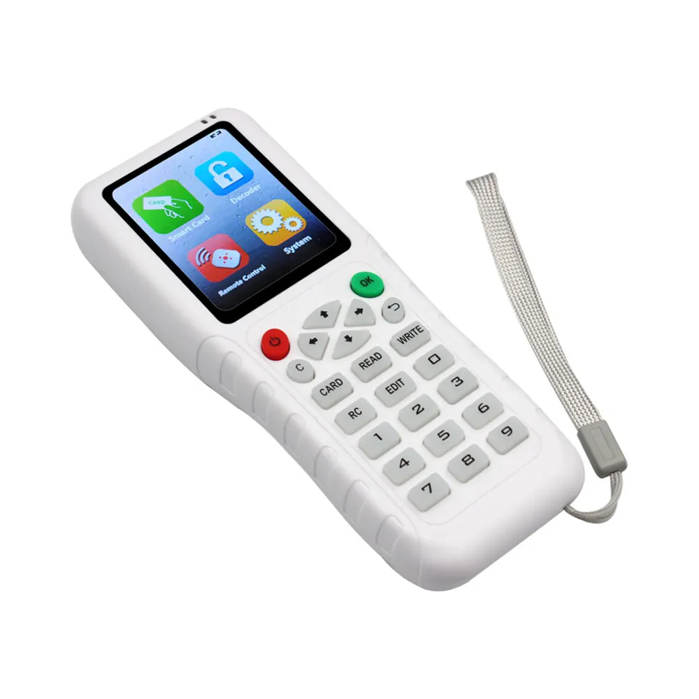 전체 주파수 디코드 기능 휴대용 2.8'' 디스플레이 Rfid 복사기 리더기 복사기 새로운 업그레이드 지원 수백 개의 칩