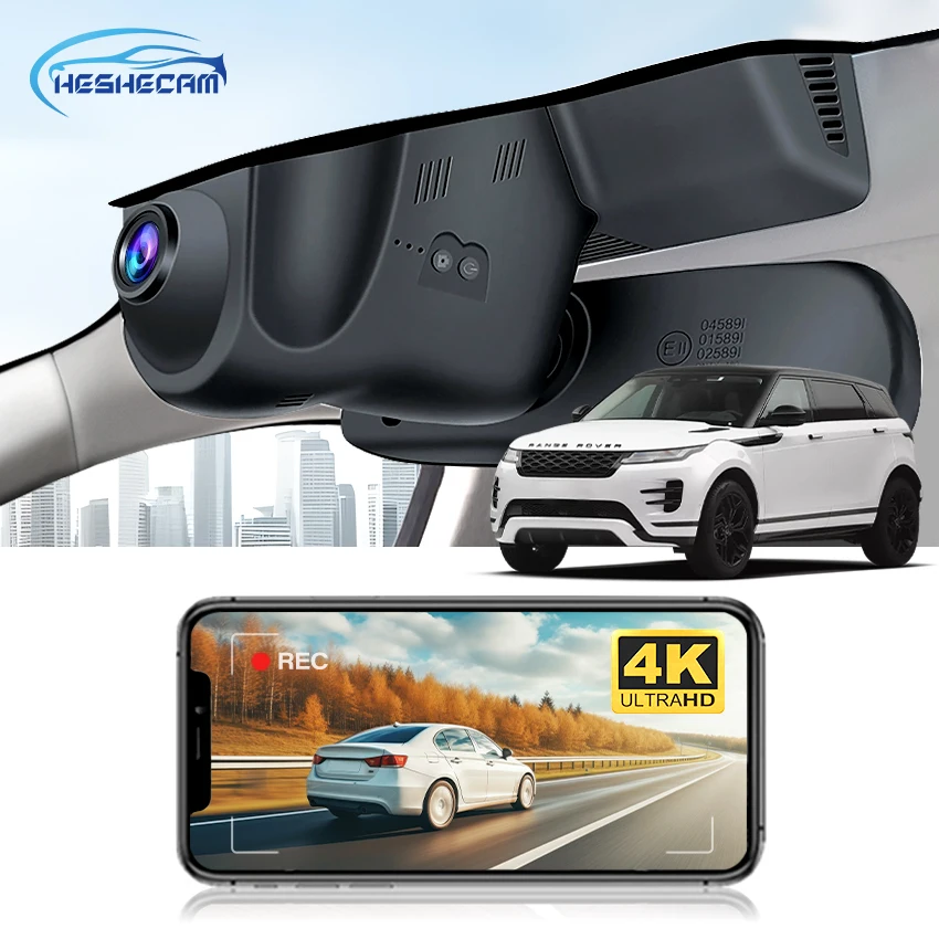 

4K Dash Cam for Land Rover Range Rover Sport,Evoque 2018-2022,Discovery 5 2017-2022,For Jaguar F-Type 2018-2024,HESHECAM Car DVR