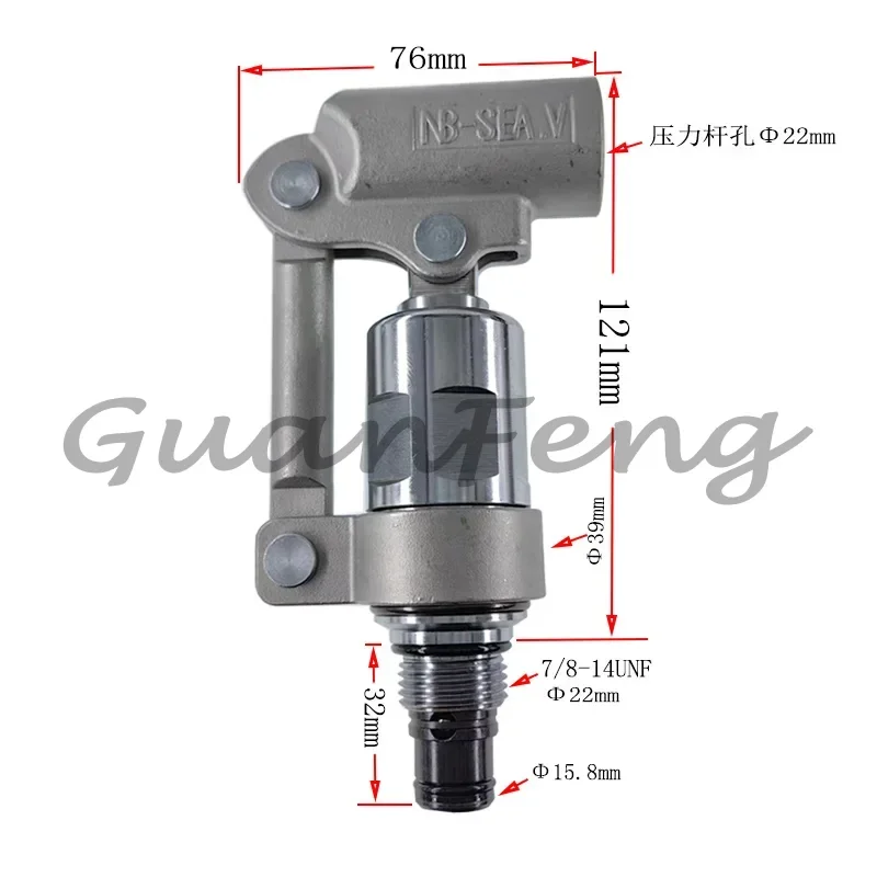 Small High Pressure Manual Hydraulic Oil Pump, Threaded Compression Hand Operated Hydraulic Pressure Pump