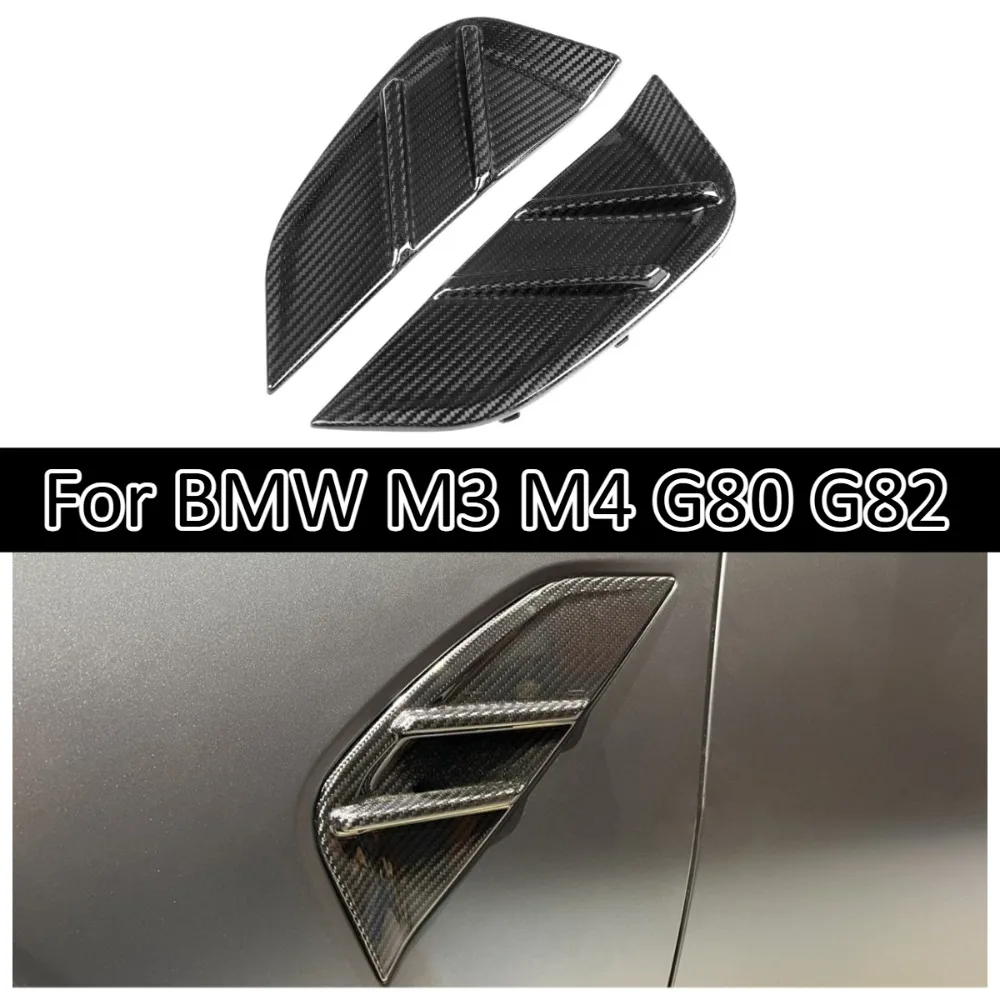 

Real Dry Carbon Fiber Fender Side Vent MP Trim Panel For BMW M3 M4 G80 G82 Car Exterior Styling Accessories Kit Set Panel