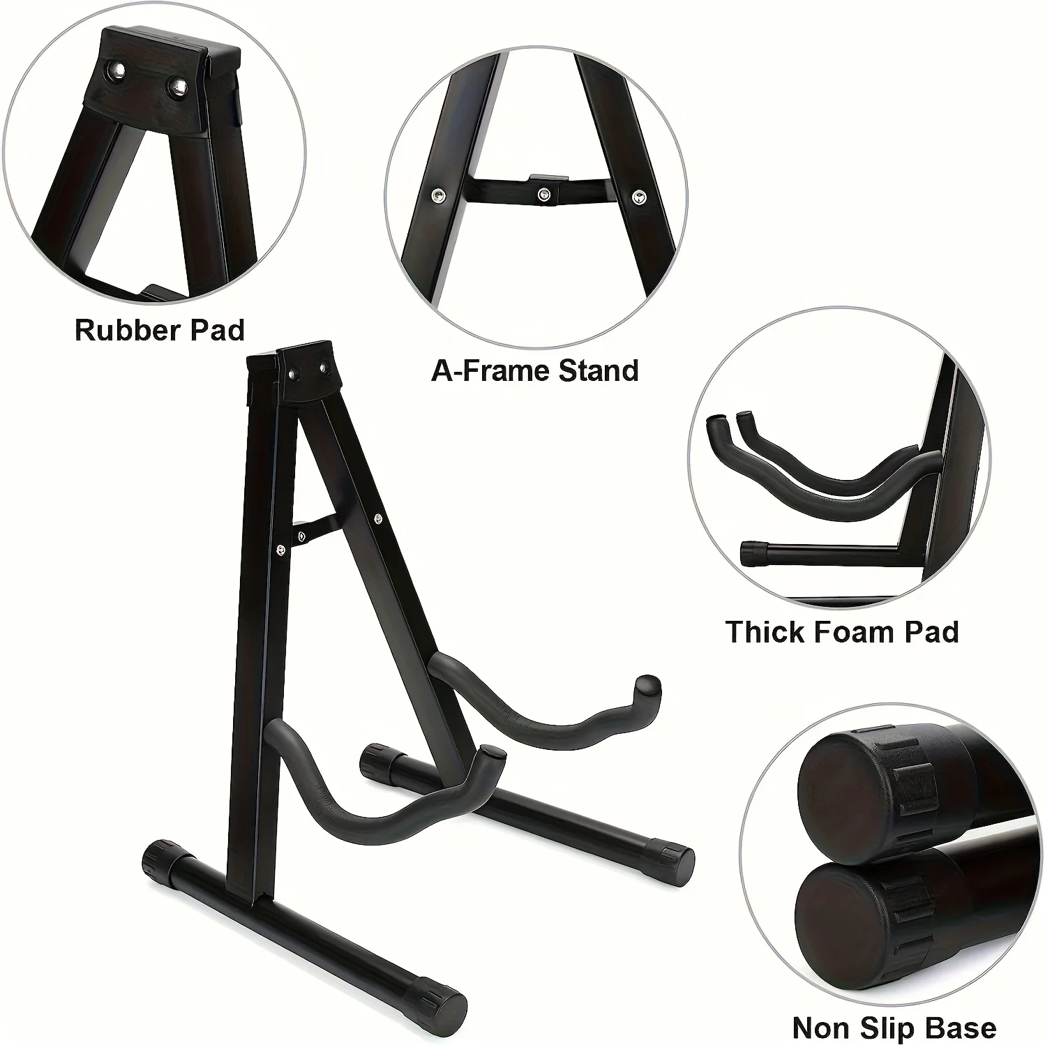 Portable Foldable Guitar Stand Tripod Instruments Holder Lightweight Portable Bass Cello Stringed Instrument Stand Holder - view 5