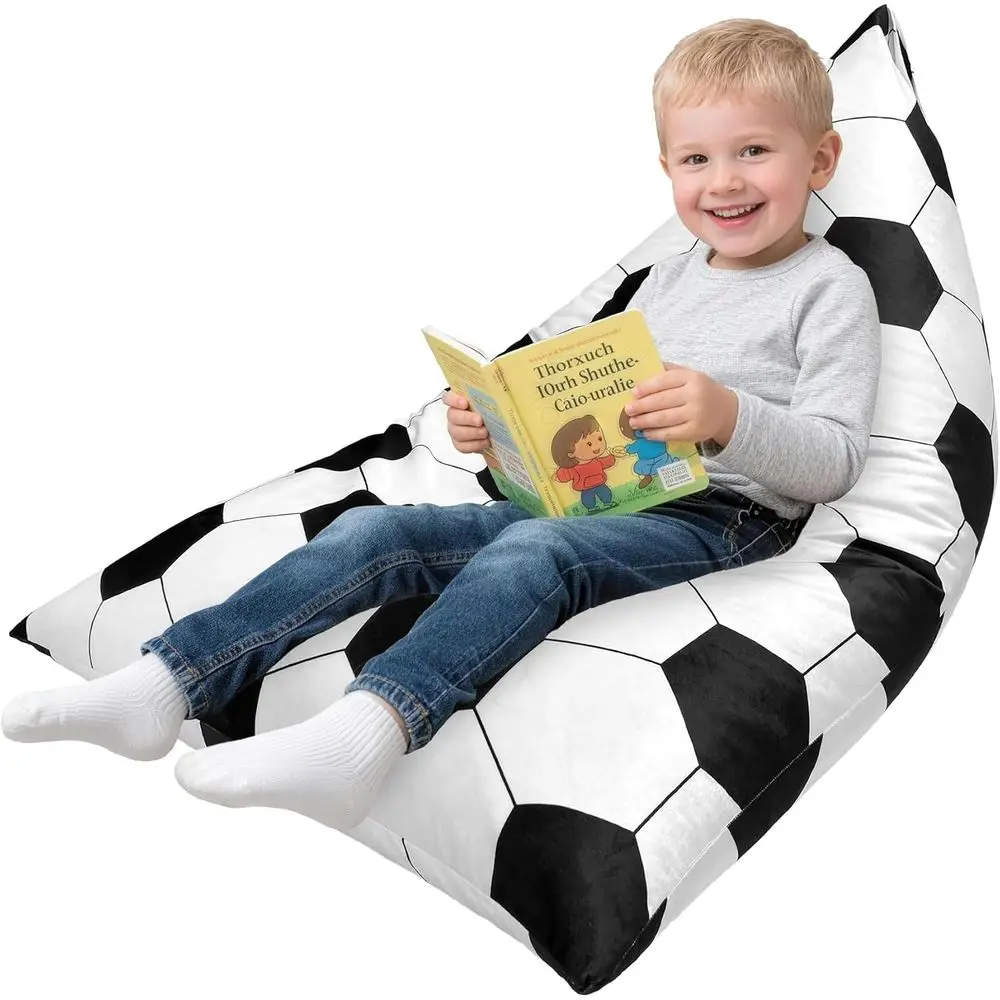 

Кресло-мешок из пены с эффектом памяти - уютный диван для детей, подростков и взрослых, со съемным чехлом, идеально подходит для гостиной, игр, чтения, большой размер