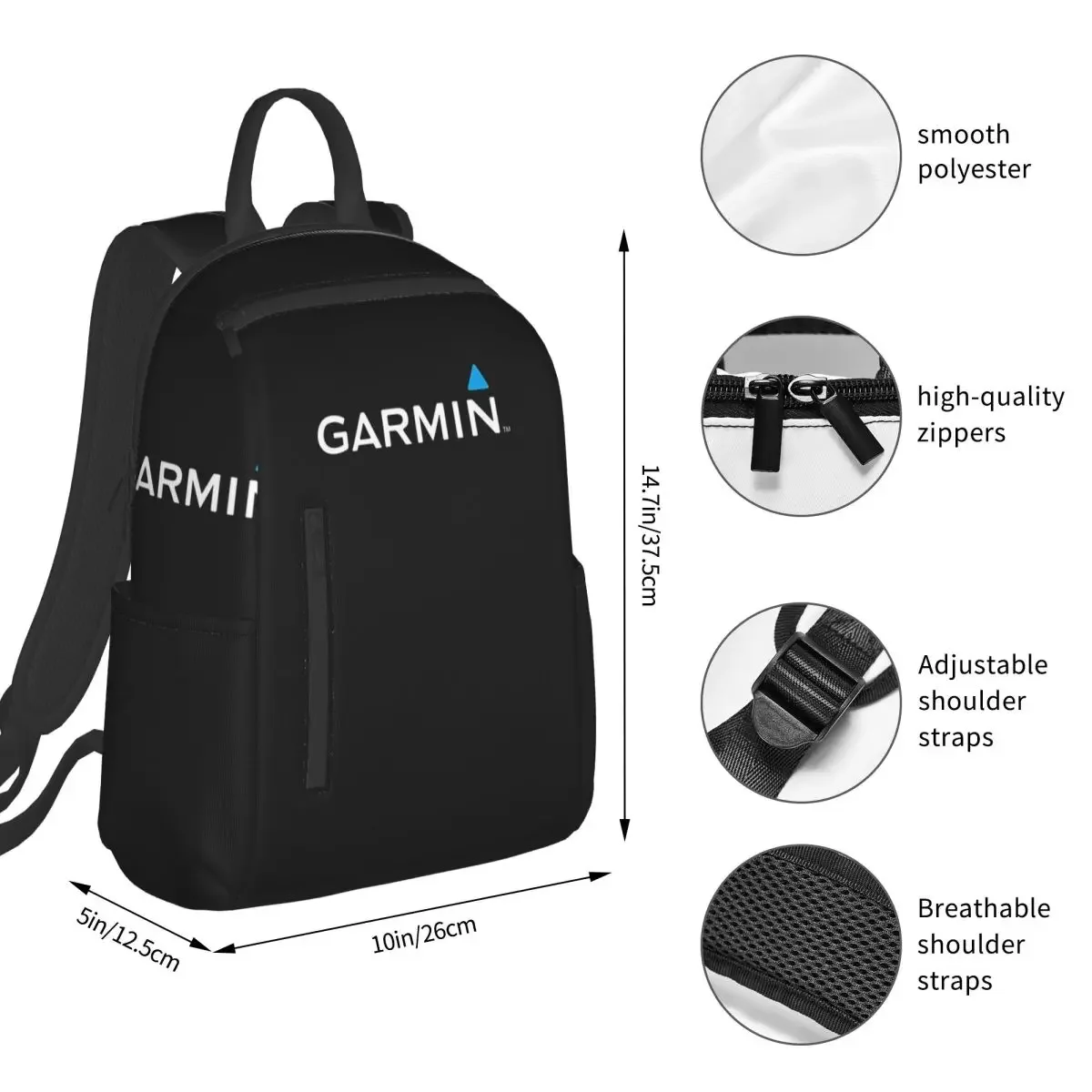 Official Garmin Original Merchandise Classic Backpack Student BookBag Kids School Bag Computer Shoulder Bags Boys Girls