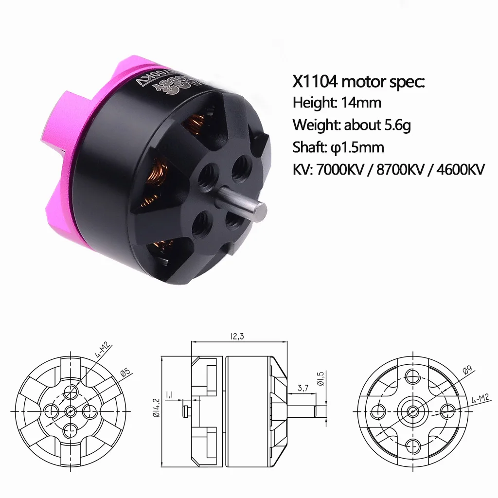 Surpass Hobby 1103 1104 4600KV 10000KV  7800KV Brushless Motor for RC 80 90 100 mm Mini Racing Drone