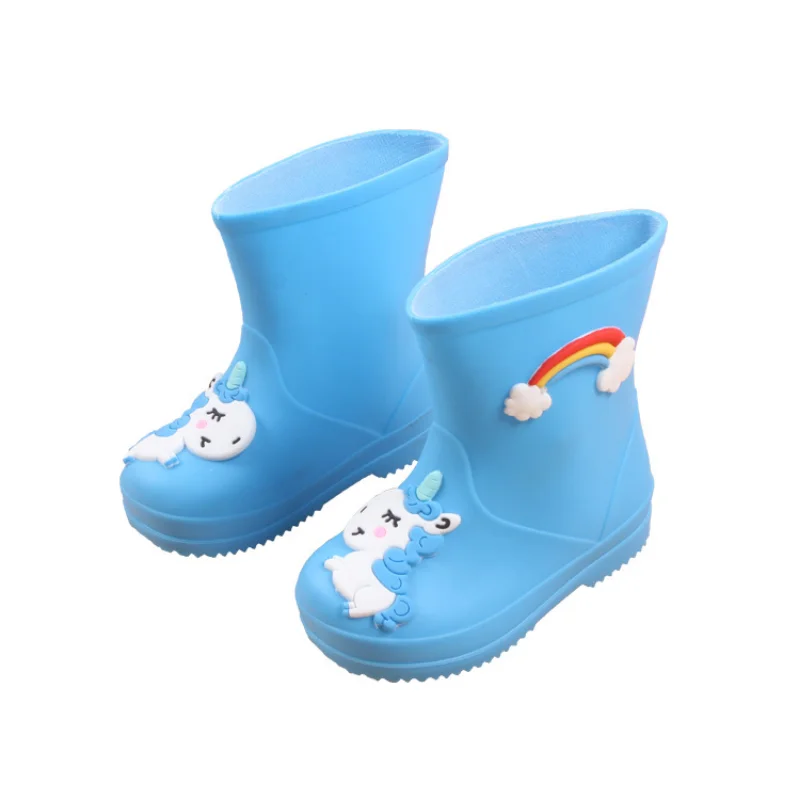 Kids Rubber Rain Boot Cute Cartoon Water Shoes for Boys Waterproof PVC Non Slip Girl\'s Boot Infant Toddler Soft Sole Rains Shoes