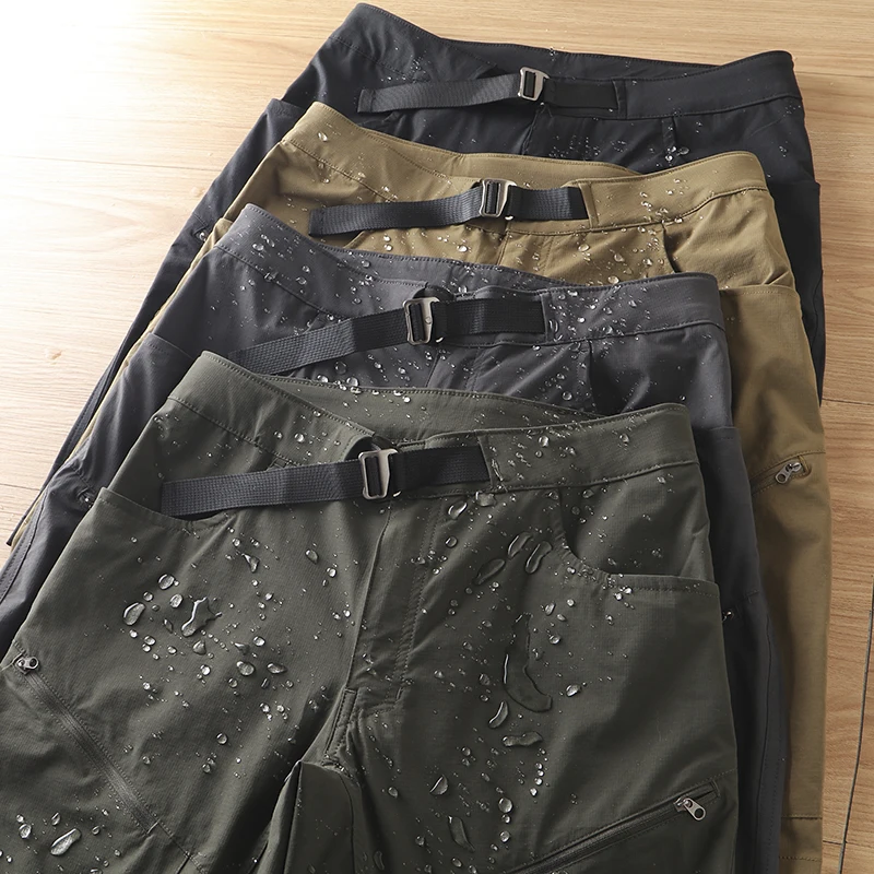 

Outdoor Qui Dry Waterproof Breathable Men's Hiking orts Five-Quarter Straight Leg Workwear Pants Multiple kets