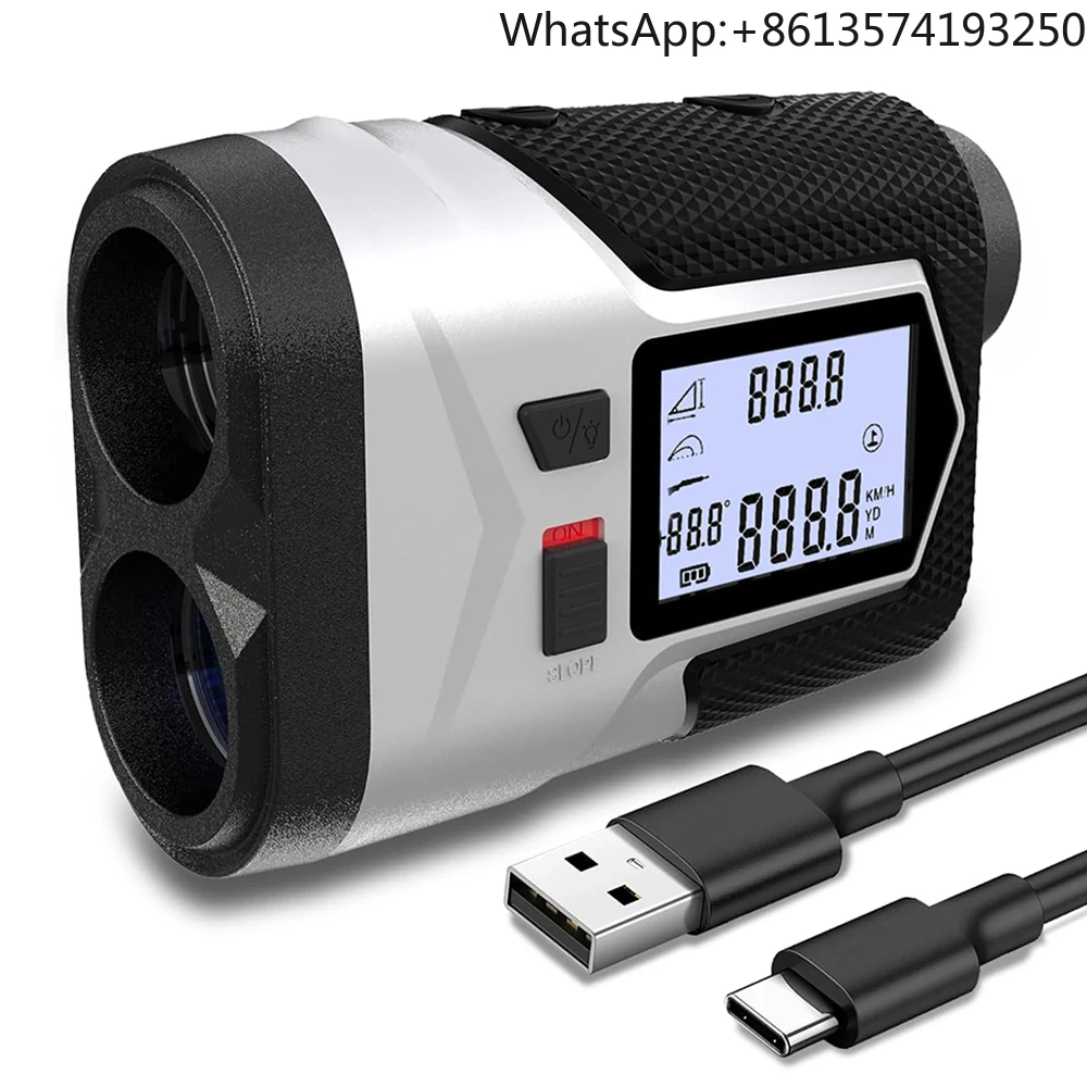 

650m Rechargeable Laser Golf Rangefinder With Slope Adjusted Flag-Lock Vibration Distance Meter Outdoor Sport
