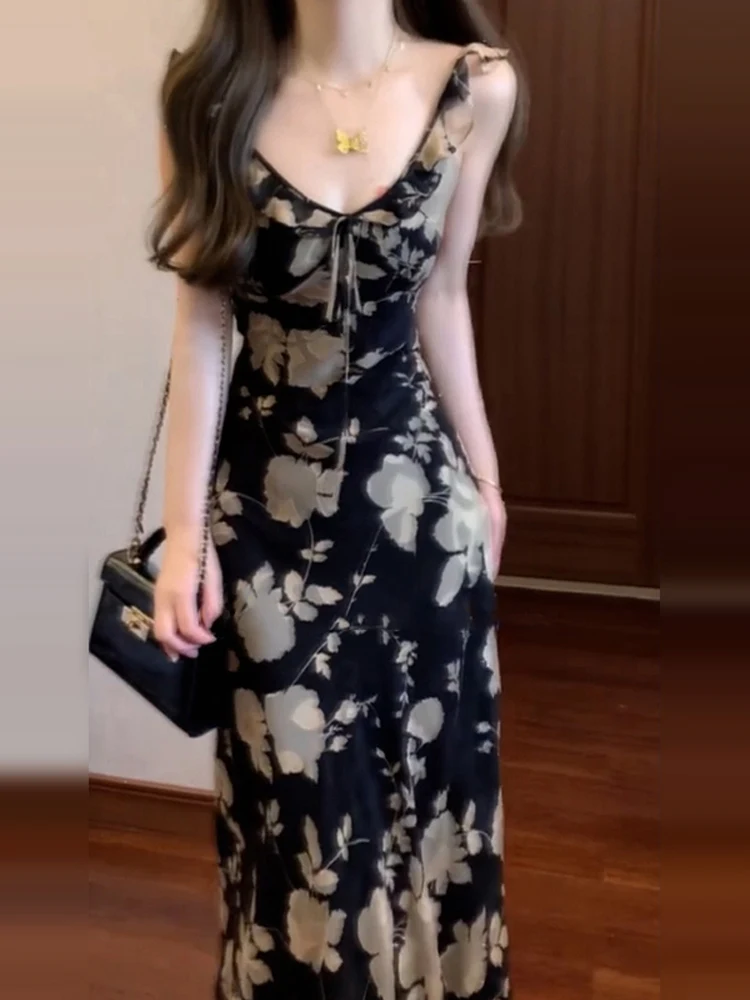 Estate New Sexy Floral ter Dr Vita da donna in Vintage Beach Vaion Wrap around Gonna lunga Retro Sle Midi Dr
