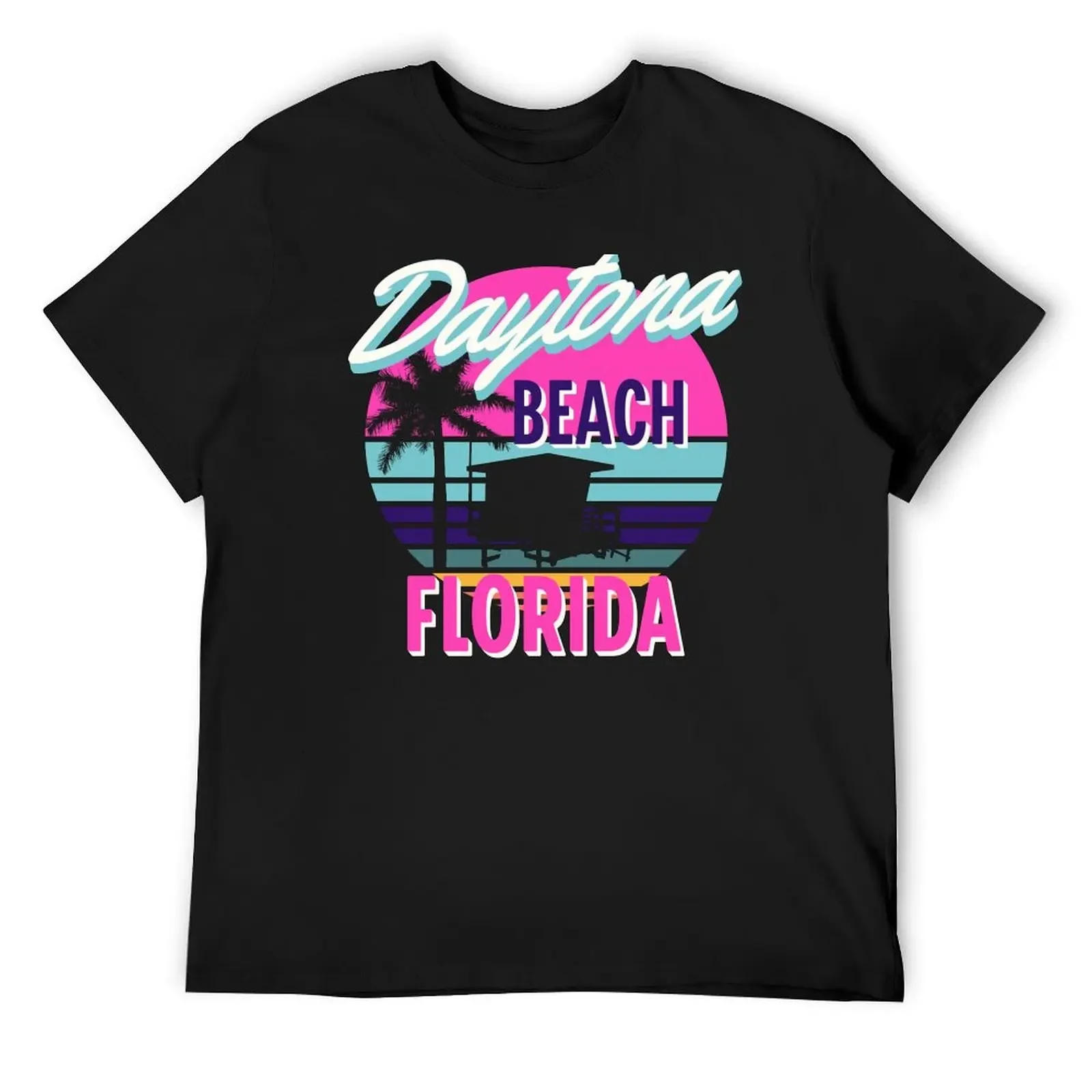 

Daytona Beach Florida Retro Vintage Sunset T-Shirt custom t shirt shirts graphic tee aesthetic clothes t shirt men 100℅ cotton