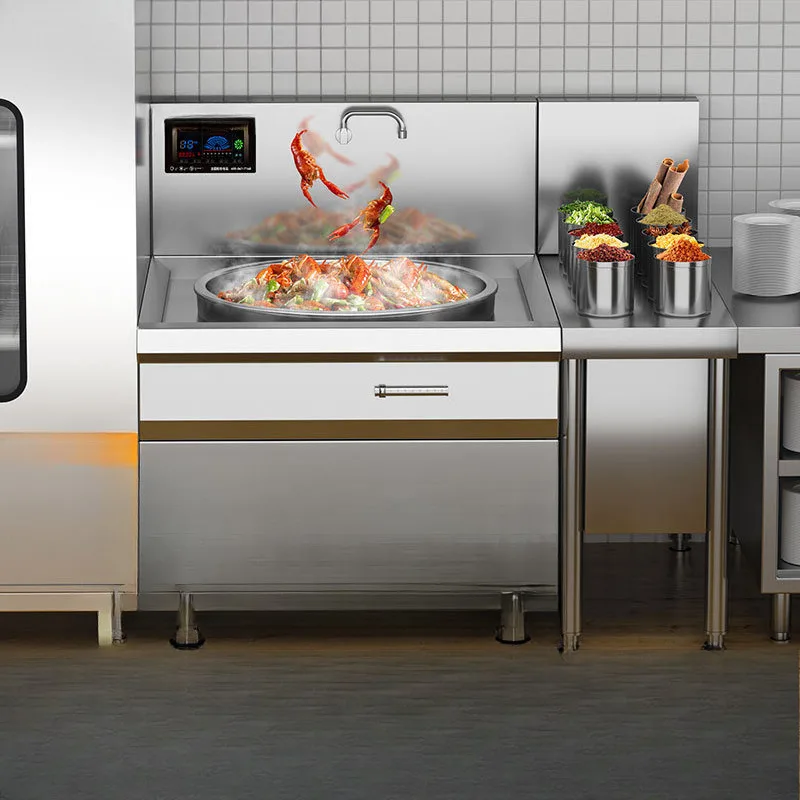 

Commercial electromagnetic large pot stove high power induction cooker stove canteen electric wok beef and mutton soup stove