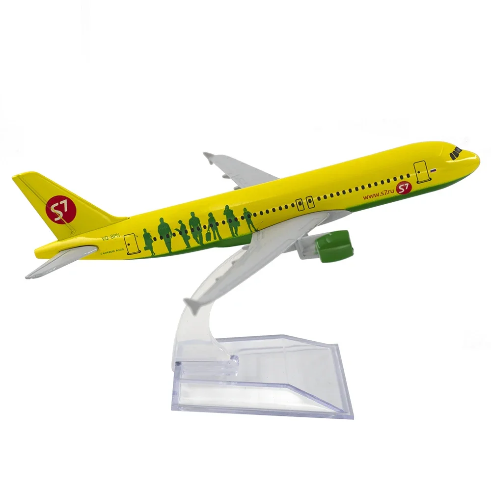 

1/400 Aircraft Russian S7 Airlines A320 16cm Alloy Plane Model Toys Decoration Children Kids Gift for Collection