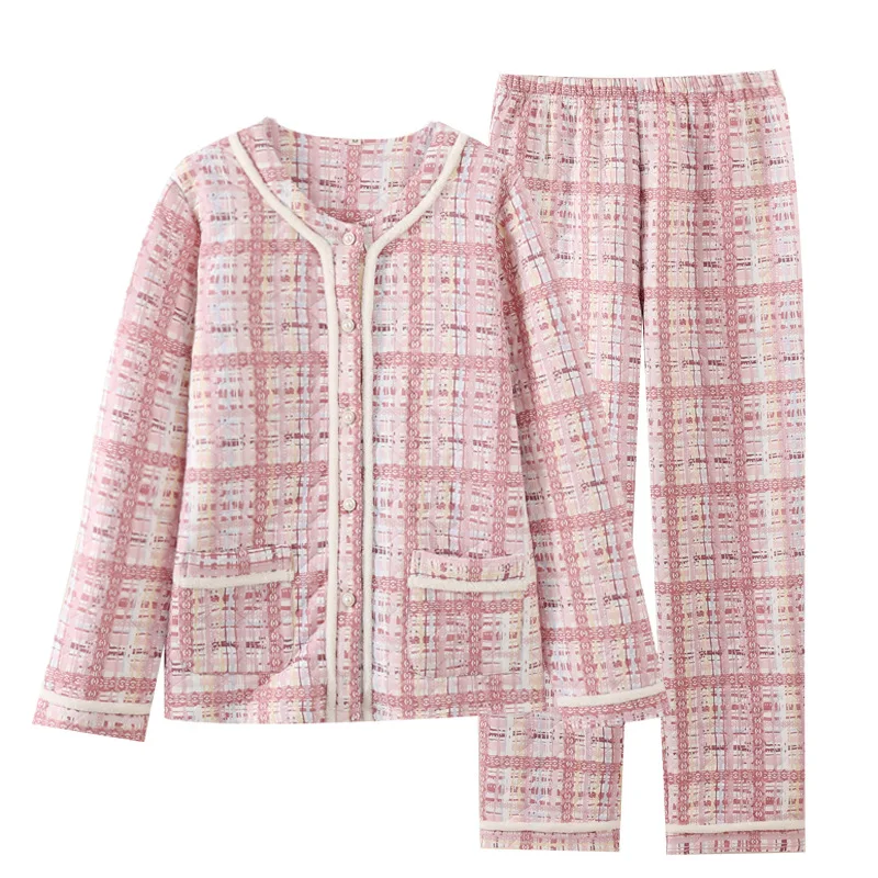 

Women's Clothing Pajamas Winter Thicken Keep Warm Leisure Comfortable Outdoors At Home Sleep Fashion Exquisite Suit Minimalist