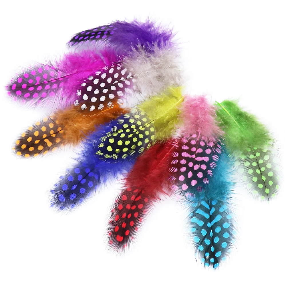 100PCS/Pack Natural Pearl Chicken feathers for Crafts Natural pheasant Feathers 5-10 CM for Carnival Stage Clothing Decoration