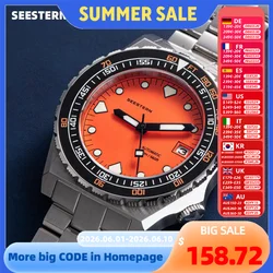 SEESTERN SUB600T V3 Mens Watch Automatic Diving Sapphire Wristwatch NH35 Movement Ceramic Bezel Luminous Date Jubilee Waterproof