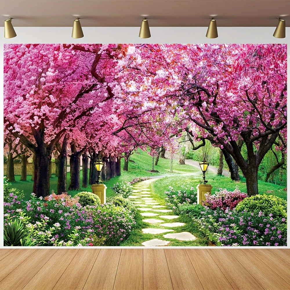 Spring Event Backdrop: Floral & Garden Vinyl, Perfect for Baby Showers, Weddings, Birthdays - Durable, Reusable, Two Sizes