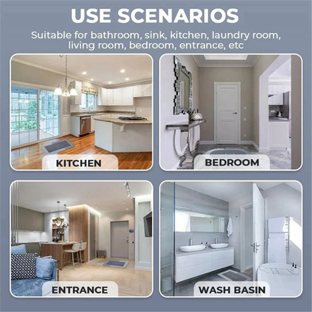 

ABUU-Super Absorbent Floor Mat Quick Drying Bathroom Carpet Kitchen Oil-Proof Rug Skin Bath Mat Modern Non-Slip Floor Mats