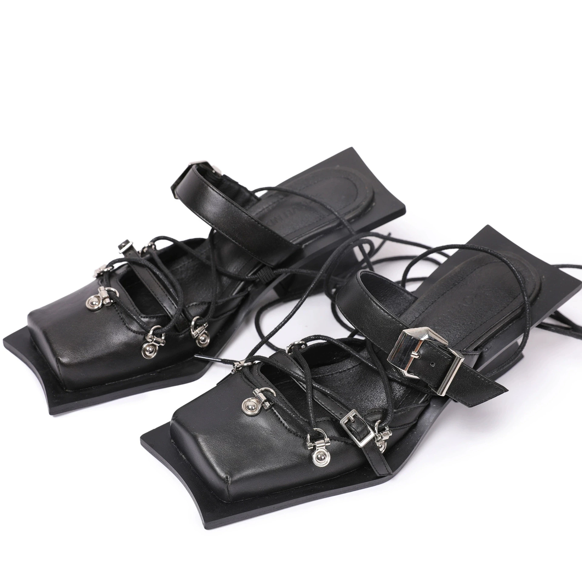 تصميم الأزياء الصنادل النساء ضيق الفرقة أشار تو مضخات الإناث فستان أنيق أحذية الضحلة العلامة التجارية عالية الكعب السيدات البغال #5