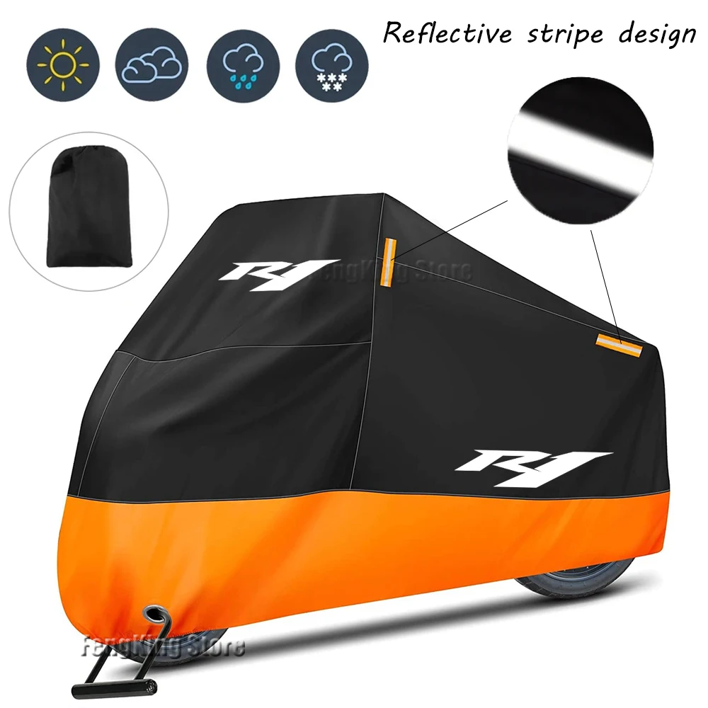 

Motorcycle Cover Waterproof Outdoor Motorbike Rain Dustproof Snow Sun UV Protector For YAMAHA YZFR1 YZF R1