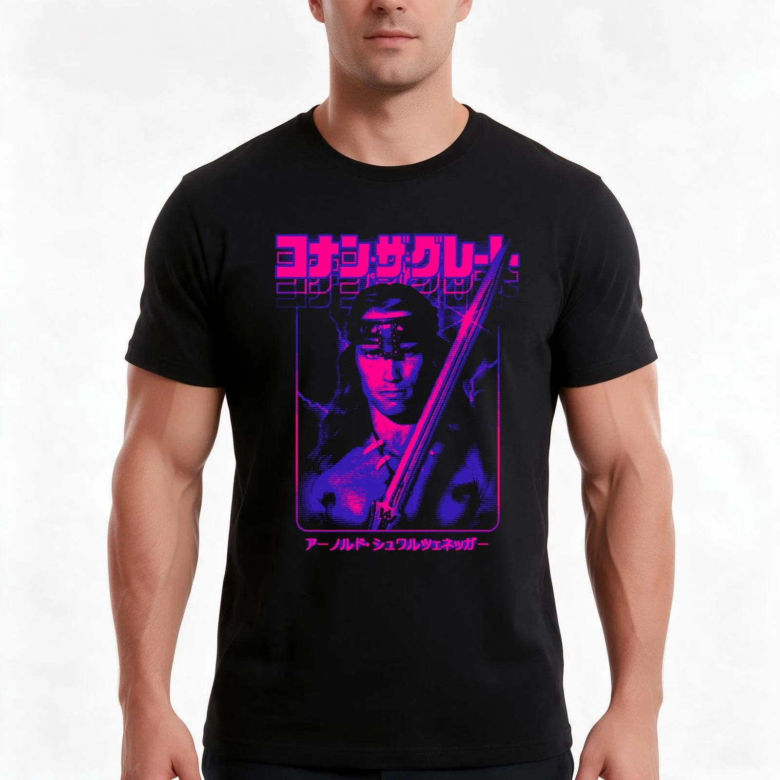 Conan the Barbarian T-Shirt, Summer Casual Cotton Tee, Oversized Streetwear Tops, Vintage Graphic Print, Loose Fit Short Sleeve