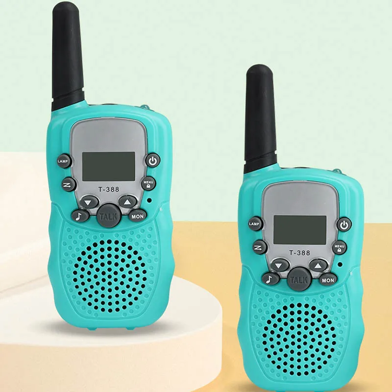 Europa e os estados unidos freqüência crianças brinquedo walkie talkie T-388 chamada remota sem fio 3 quilômetros brinquedo crianças walkie talkie