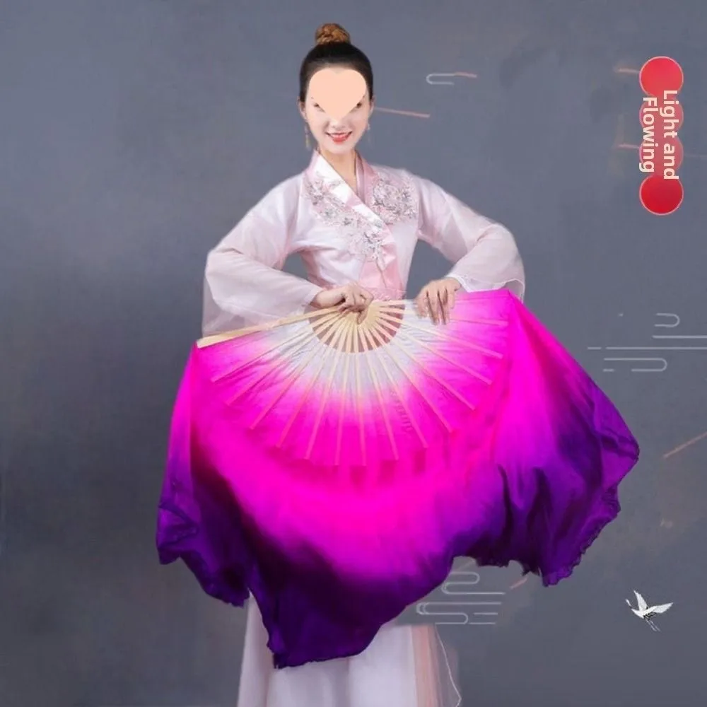 31 سنتيمتر الخيزران الصينية قصيرة الرقص الشرقي مروحة ملونة 10/20 سنتيمتر نصف دائرة الحرير الأطفال الخيزران المشجعين 10 أنماط اليد صبغ الكبار مروحة #4