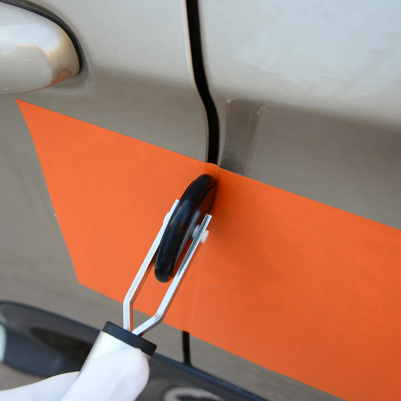 FOSHIO Auto-Vinylfolien-Presswalze mit Griff, Weiche Gummi/Schwamm-Rolle für Carbon-Lackfolien, Aufkleber, Tapeten und Bastelarbeiten – Detail 15