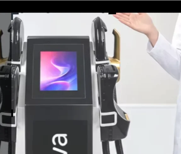 4 Handles Body Sculpting Muscle Gain Skin Tightening Cellulite Reduction Salon Beauty Equipment 6500W HI‑EMT RF Machine