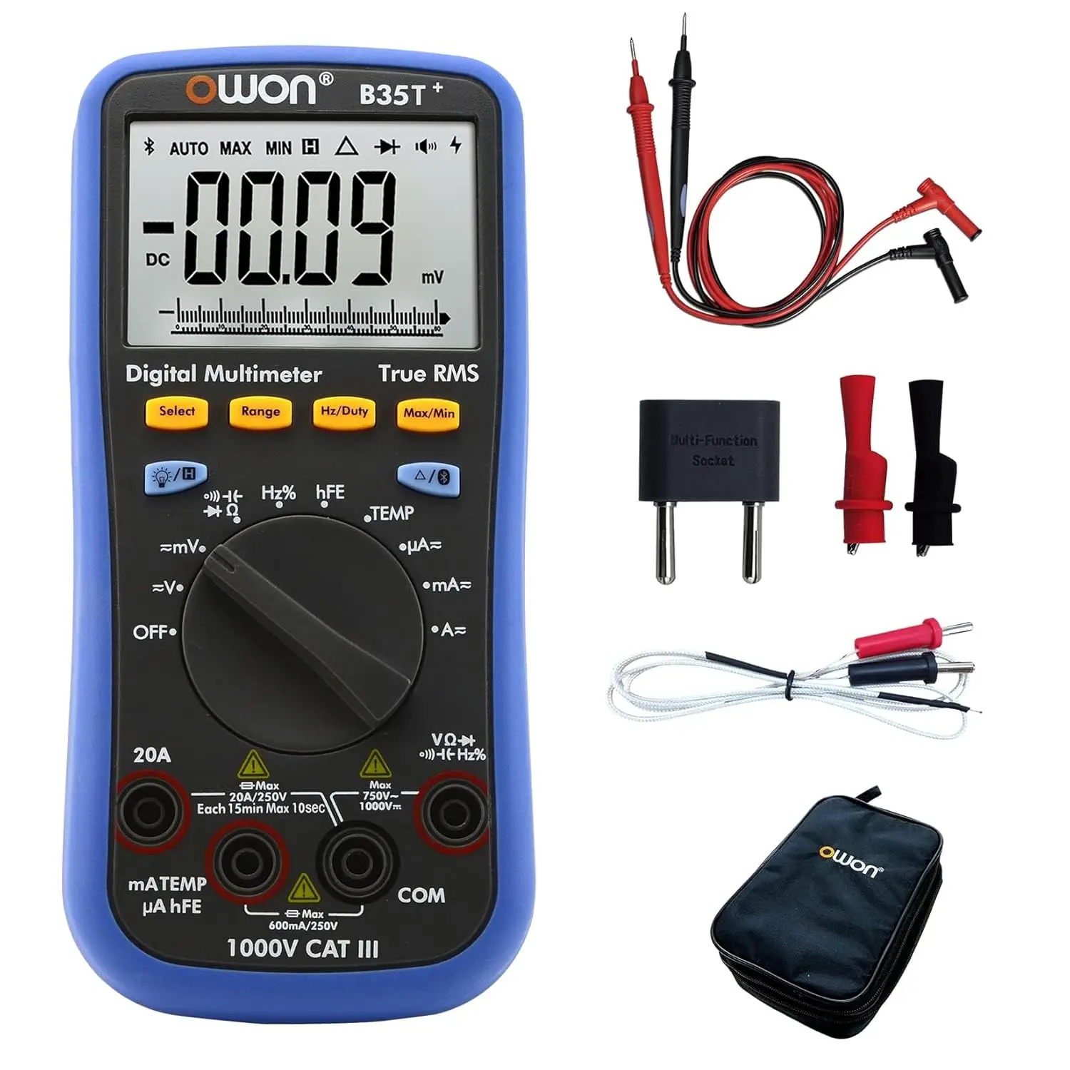 B35T+ Bluetooth Multimeter 6000 Count True RMS with App & Data Logging