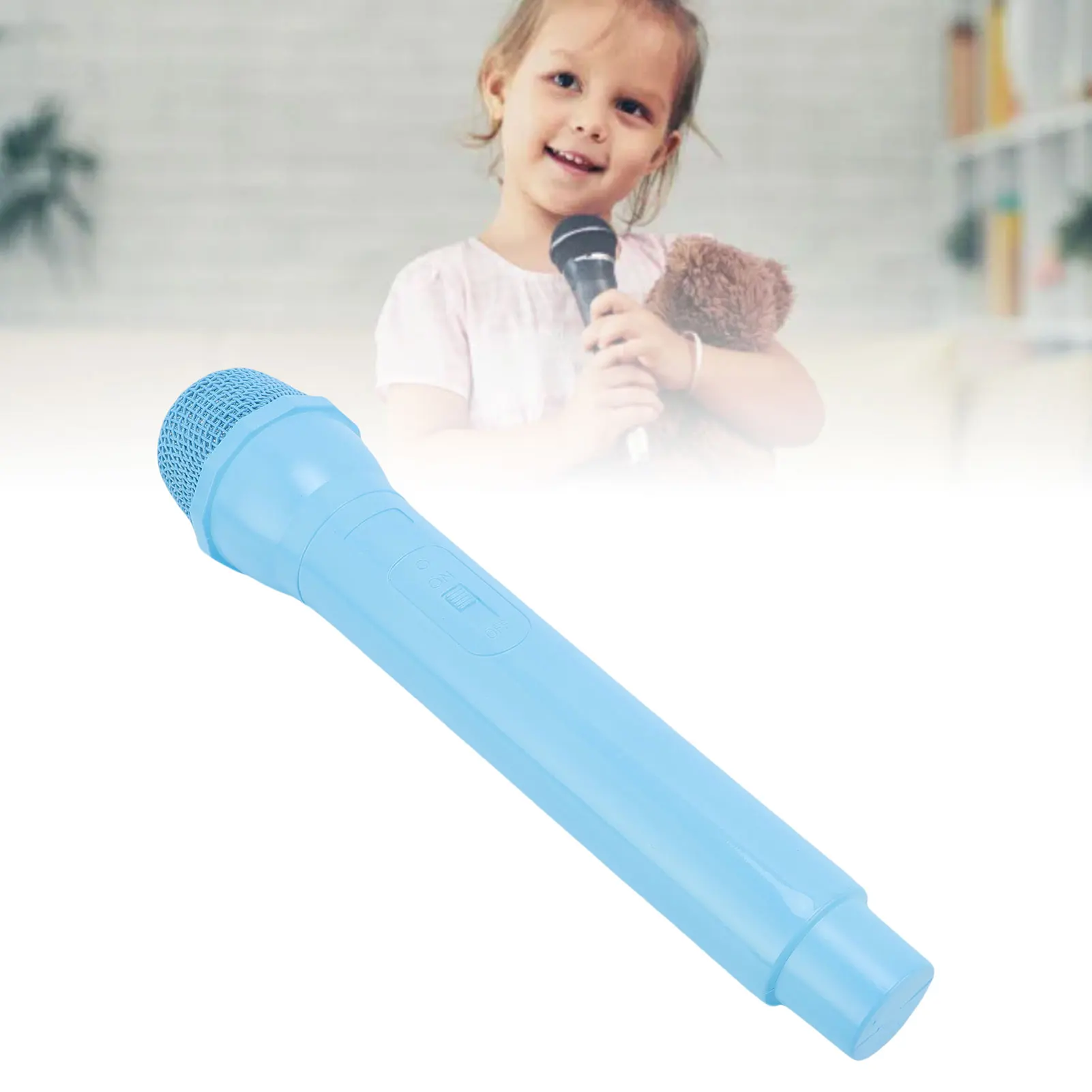 Microphone Prop Lightweight Simulated Plastic Fake Microphone for Singing Speaking Training Cosplay Photography Microphone Prop