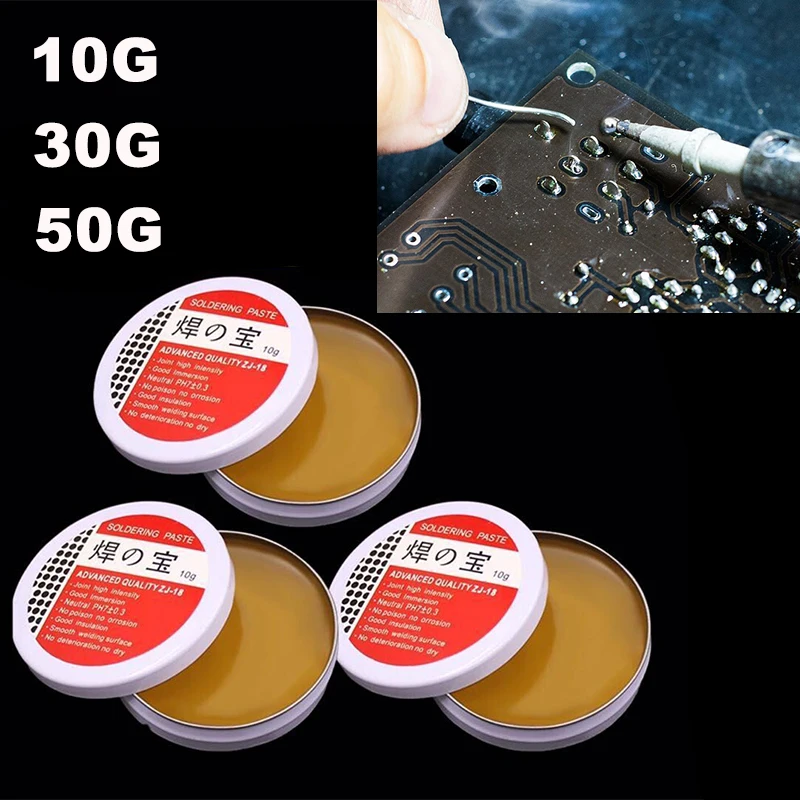 10g/30g/50g Iron Box Soldering Paste Friendly Environmental Flux Welding Gel Circuit Board Electrical Parts Welding Repair Tool