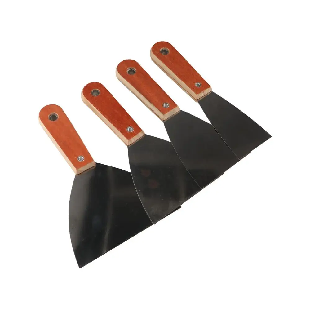 Stainless Steel Cleaning Scraper Wood Handle Non-slip Handle Paint Tools Scrape Surfaces Lay Plaster Materials Cleaning Trowel