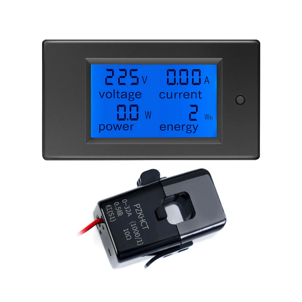 20A 100A AC 80-260V DC 6.5-100V Display digitale a LED Voltmetro Amperometro Wattmetro Misuratore di energia di potenza 12V 24V 110V 220V Volt Tester