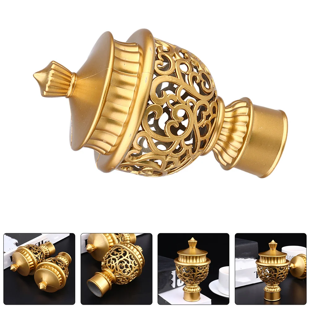 

10Pcs European Style Curtain Pole End Caps Roman Design Decorative Finials Curtain Rod Accessories for Window Treatment