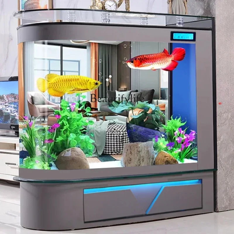 

LD33Affordable Luxury Style New Fish Tank Living Room Home Advanced Large Floor Change Water