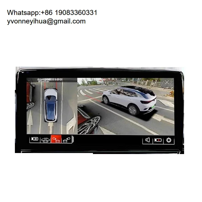 360 Degree Panoramic Dash Cam 1080P Recording 3D Decoding Night Vision 4 Cameras For Volkswagen ID3/ID4/Tiguan-1 Year Warranty