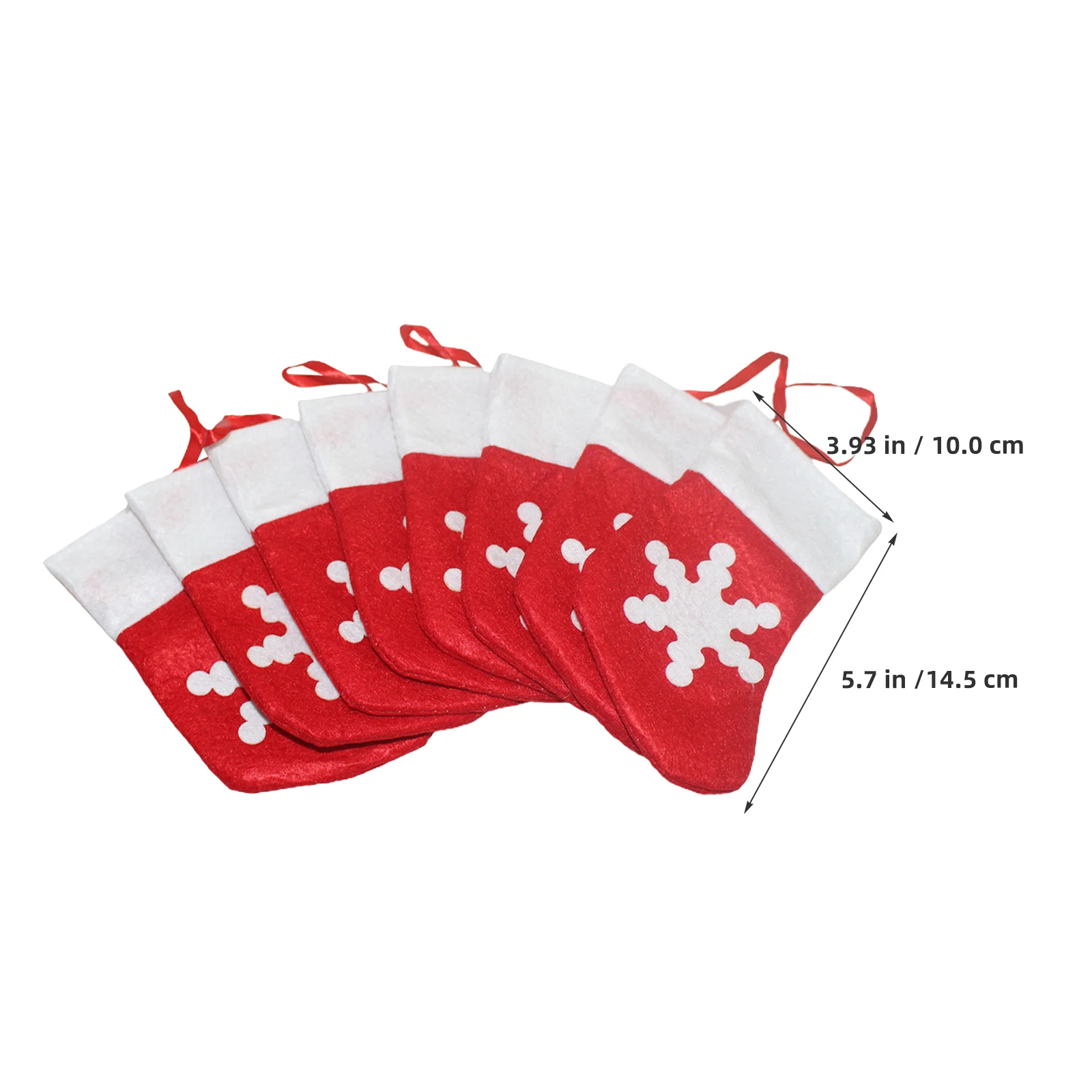 Mini bas de noël flocon de neige, 24 pièces, porte-vaisselle, petites pochettes à bonbons, sacs cadeaux pour fête de vacances, collations