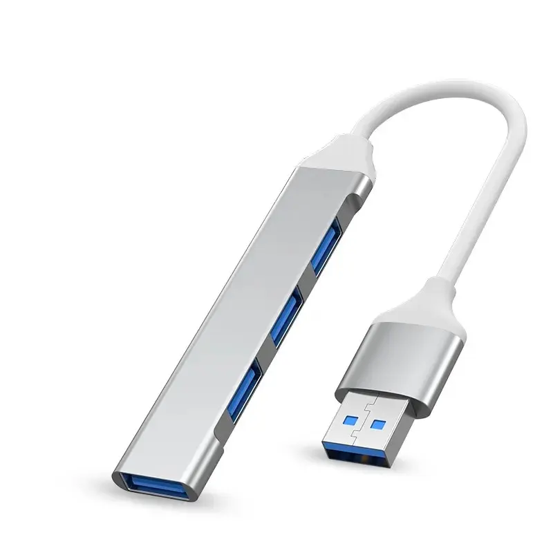 Mini USB Type C Hub 4Port Adapter USB3.1Multi Splitter 4in1 Docking Station UltraSlim SuperSpeed Aluminum For Computer Laptop PC