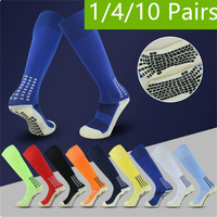 Anti Slip Soccer Knee Socks,Non Slip Football/Basketball/Hockey Sports Grip Socks 1/4/10 Pairs