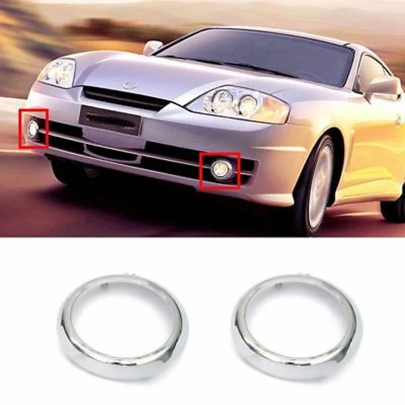 Front Bumper Fog Lamp Frame Trim Strip Fog Lamp Cover for Hyundai Tiburon Coupe 2002 2003 2004 865532C000 865542C000