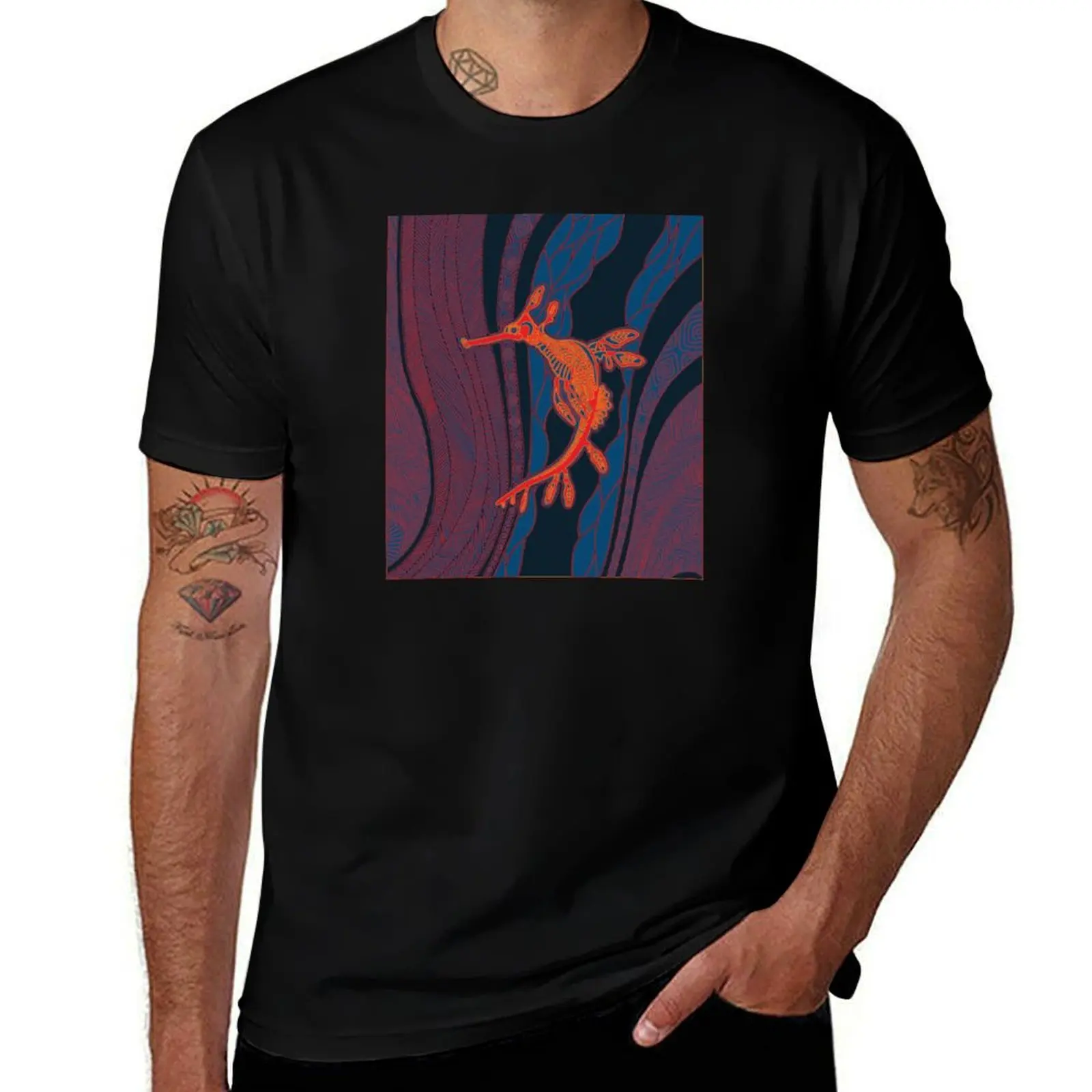 

Leafy Sea Dragon - Neon T-Shirt oversized clothes essential t shirt blue lock oversized t shirts for men