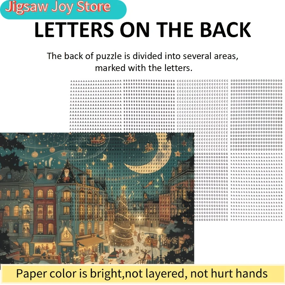 1 กล่อง () ชิ้นส่วนปริศนากระดาษขนาดเล็กที่เข้ากันได้อย่างสมบูรณ์แบบสำหรับผู้ใหญ่ - เกมไพ่พกพาแบบการ์ดชื่อ “ถนนคริสต์มาส” สำหรับงานปาร์ตี้