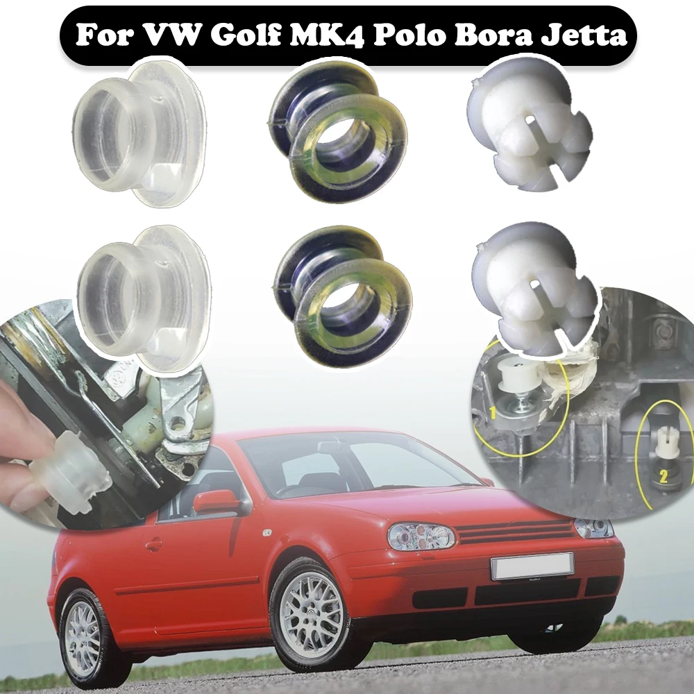 Manual Gear Shift Lever Cable Bushing Repair Kit For VW Golf MK4 Polo Bora Jetta Gearbox Selector End Linkage Rubber Sleeve 2001