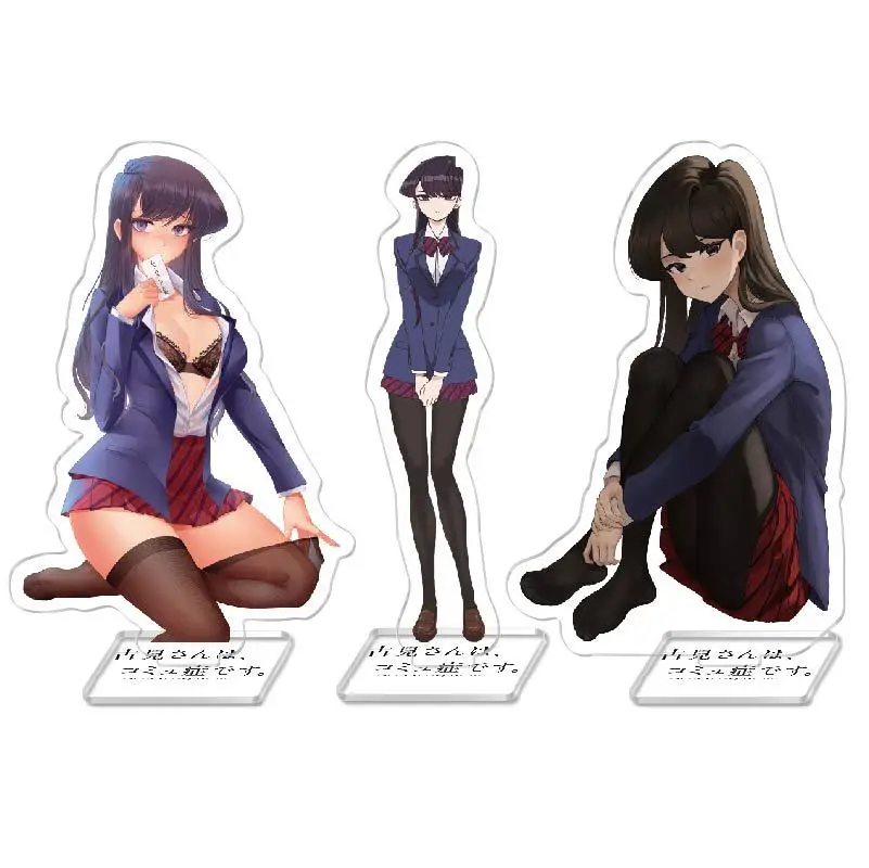 Anime Komi Shouko Acrylic Stand Model Plate Decoration Desk Figure Display Friends Girls Fun Gift Cartoon Peripheral Products