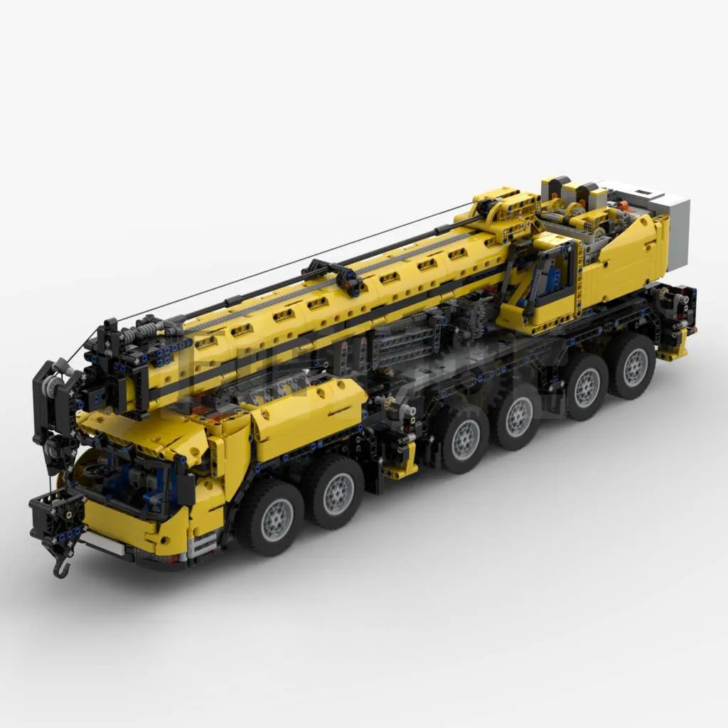 MOC-5509 Grove GMK6400 Mobile Crane MK III by Motomatt Building Block Model Spliced Electric Toy Puzzle Kids Gift