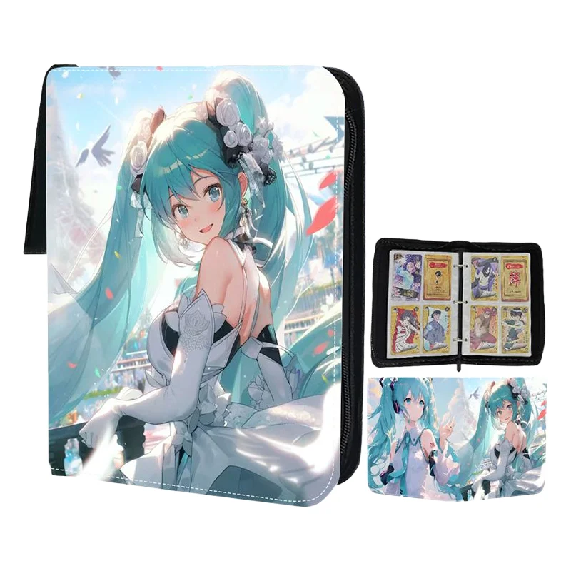 初音ミクアルバムブックバインダーゲームカードコレクション趣味ジッパー名刺ホルダー名刺ホルダーアニメおもちゃギフト
