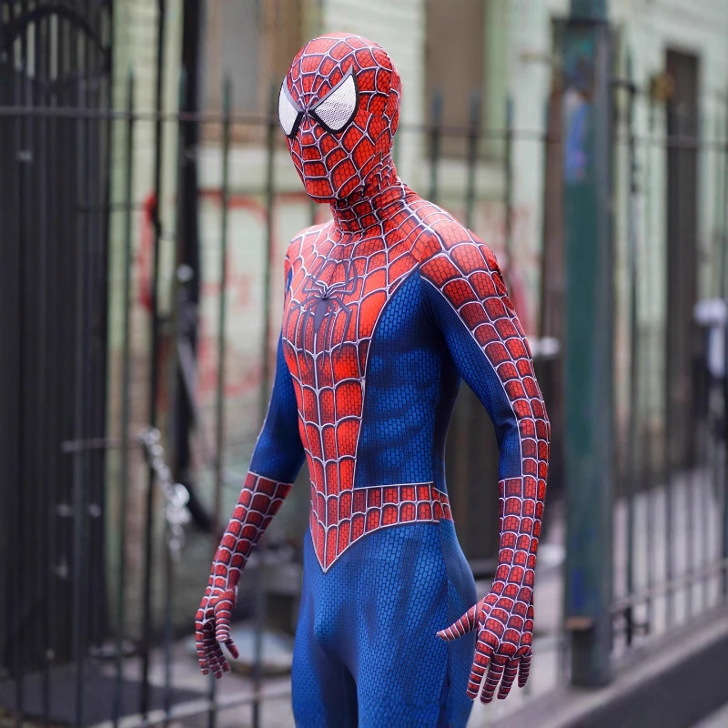 Spider Hero Cosplay Costume Bodysuit Jumpsuit Luxury Stereoscopic Eyes Mask for Adult Halloween Carnival Party Role Play Outfit view 3