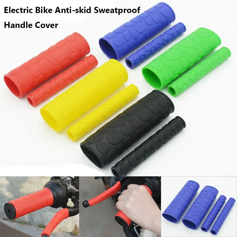 New Sweatproof Anti-skid Handle Cover 5 Colors 2 Sizes Rubber Handle Cover Motorcycle Horn Grip Electric Bike Accessories